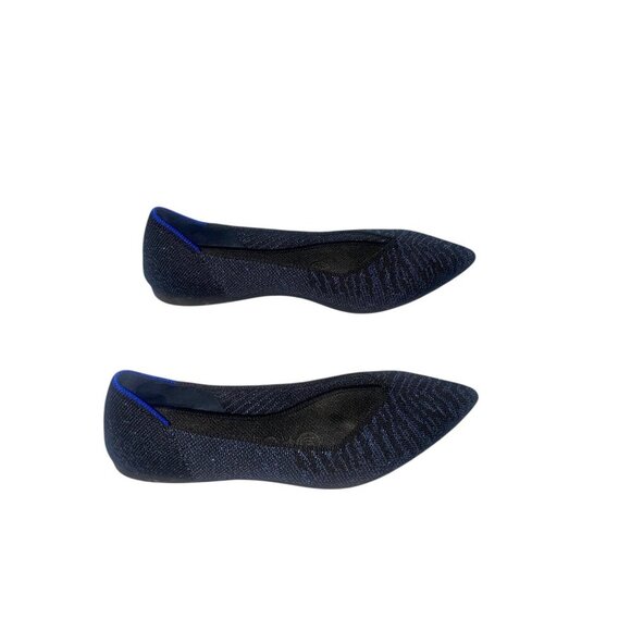 Rothy's Womens Size 5 Navy Blue Pointed Toe Flats VGUC - Picture 3 of 14